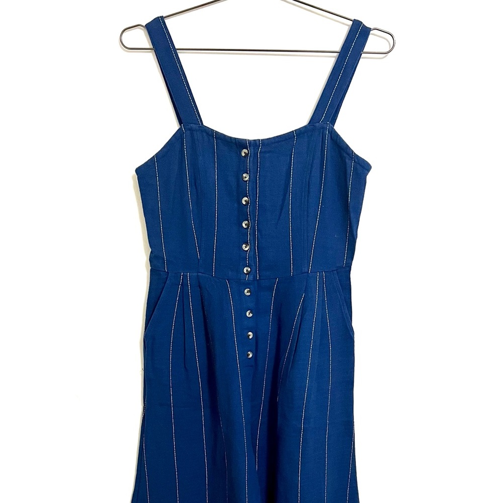 BILLABONG x Salty Blonde Collaboration Jumpsuit Blue White Stripe, POCKETS